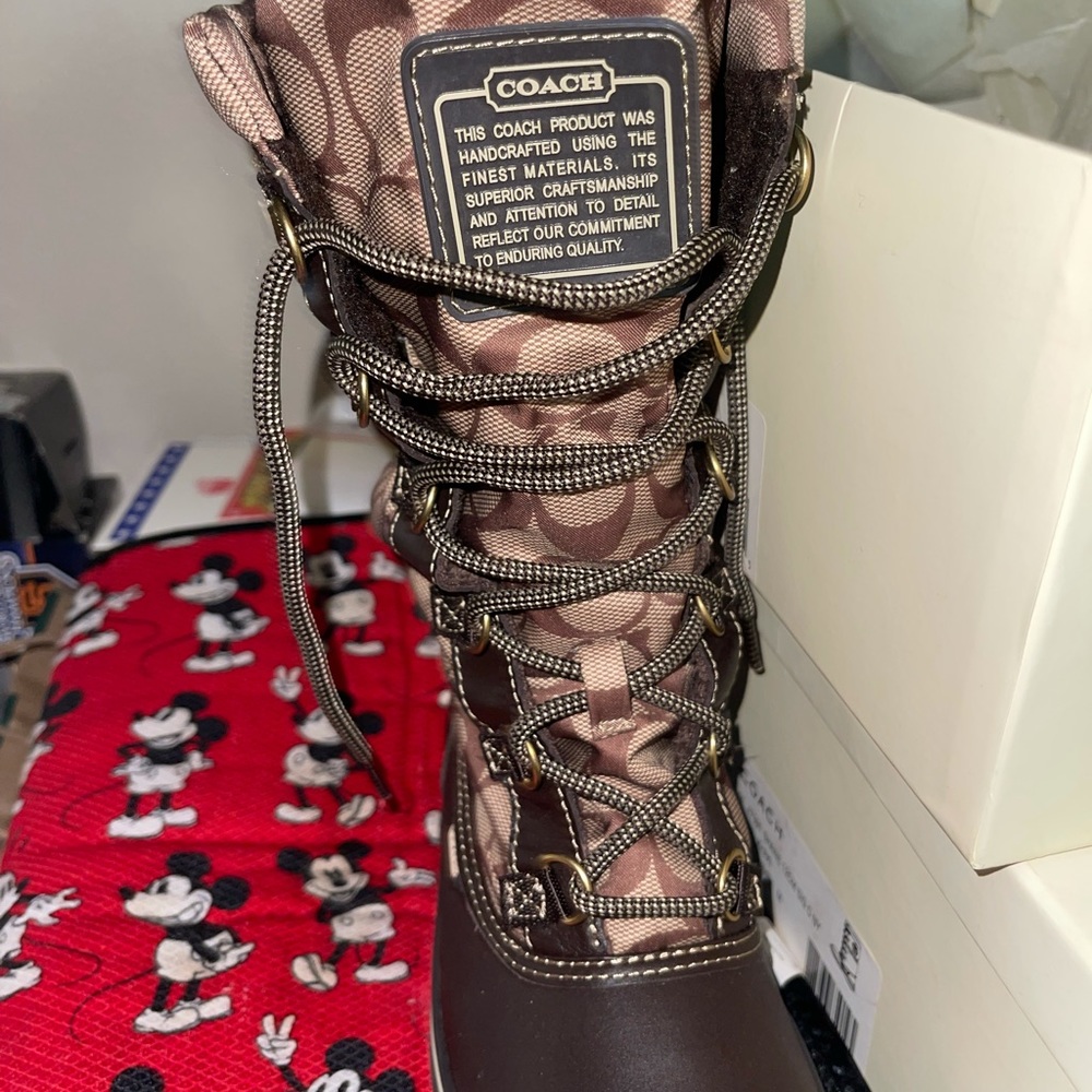 2 pairs of nikes&2coach winter boots size 5.5
